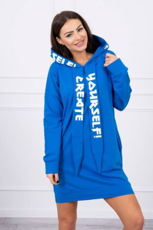Modna Dresowa Sukienka Bluza Oversize Jeans