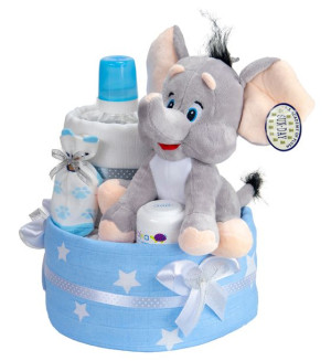 Tort z pieluch pampers 2 Misie prezent chrzest