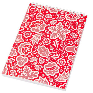 Notes A5 wzory kujawskie - czerwony