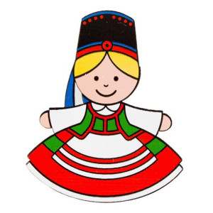 Magnes na lodówkę Kurpianka - stroje ludowe