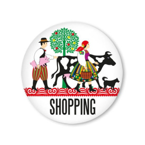 Przypinka łowicka mała - shopping