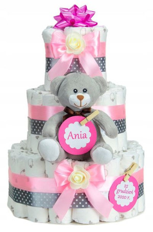 Tort duży z pieluch pampersów 60 szt. Dada