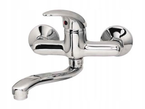 Bateria Zlewozmywakowa Ścienna Chrom Diamond Cypr