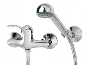 Bateria Natryskowa Ścienna Chrom Diamond Bermuda
