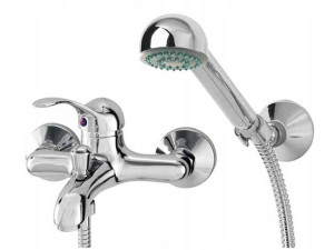 Bateria Wannowa Ścienna Chrom Diamond Bermuda