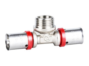 Trójnik Zaciskany Pex 1x25x25 Gz Zaprasowywany