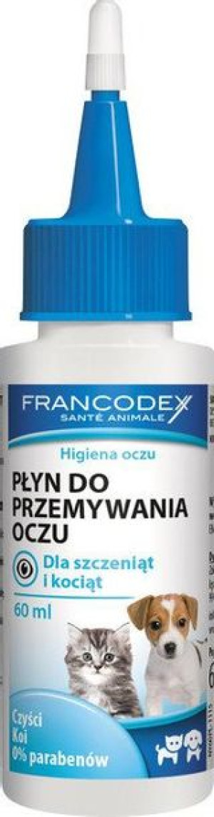 Francodex | Płyn do czyszczenia oczu | Dla szczeniąt i kociąt - 60ml