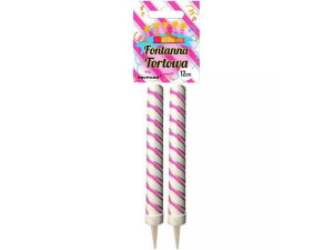 Fontanny Tortowe Różowe 12 Cm Txf552 2 Sztuki