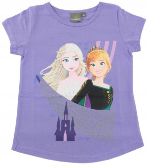 Koszulka T-shirt Frozen Kraina Lodu Anna 104 lila