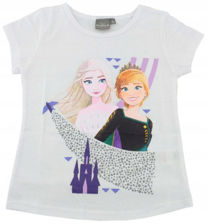 Koszulka T-shirt Frozen Kraina Lodu Elsa 98 biała