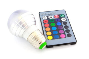 Żarówka LED RGB pilot E27 3W