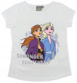 Koszulka T-shirt Frozen Kraina Lodu Elsa 98 biała