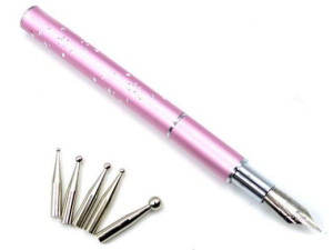 Stylograf Pióro do Zdobień Pink Sonda + 5 Końcówek