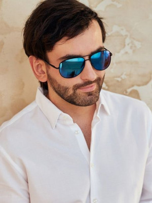 Polariss 816 N - Okulary przeciwsłoneczne unisex polaryzacyjne metalowe pil
