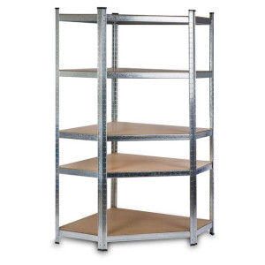 Regał metalowy magazynowy stojący narożny 875kg 180x90x40cm Humberg HR-817