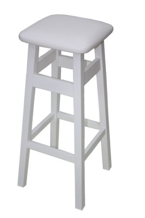 Hoker tapicerowany 70 cm BIAŁY