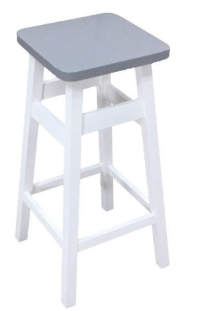 Hoker drewniany 70 cm BIAŁO-SZARY