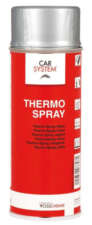Farba termo odporna na temp do 650st C srebrna spray Carsystem 400ml
