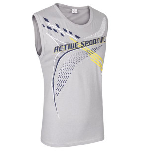 Koszulka Bez Rękawów Męska Tank Top KR02 M popiel