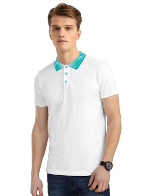 Koszulka Polo Męska Polówka Bawełna 17531 M biała