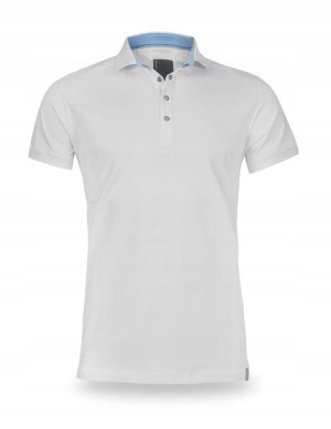 Koszulka Polo Męska Polówka na Lato TOM r XL biała