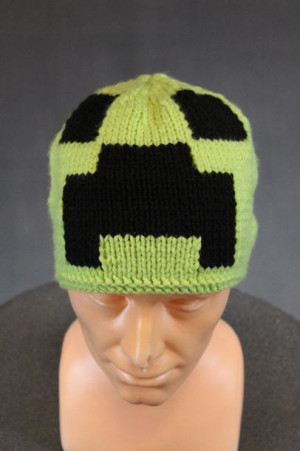 Czapka inspirowana Minecraft - Creeper