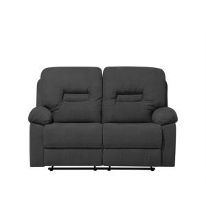 Sofa z funkcją relaksu 2-osobowa szara BERGEN