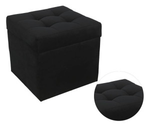 Pufa Skrzynia Siedzisko Puf 45x45 Cm Pufka Czarna