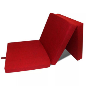 Materac składany trzysegmentowy 190x70x9cm czerwony