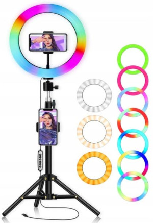 Lampa Pierścieniowa Ring Led Rgb Cct Statyw 220cm