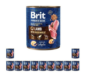 Pakiet Brit Premium By Nature Lamb with Buckwheat Jagnięcina Gryka 12 x 800