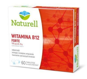 NATURELL Witamina B12 Forte tabletki do ssania, 60 tabl.