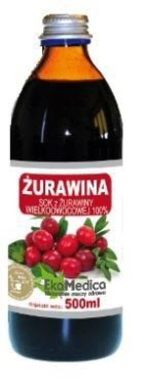 Żurawina 0,5L EkAMedica Sok 0,5 l