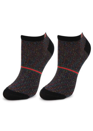 Niskie skarpetki damskie błyszczące footies p25 RAINBOW 36/40