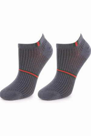 Niskie skarpetki damskie błyszczące footies p25 GREY 36/40