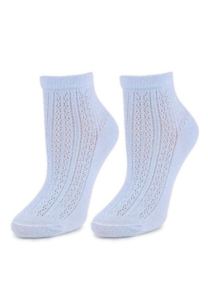 Skarpetki Damskie Ażurowe Forte K64 Marilyn LIGHT BLUE/SILVER 36/40