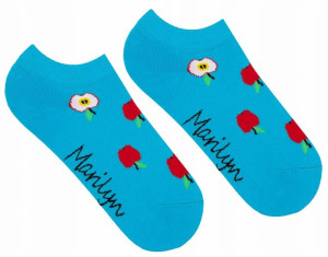Bawełniane Niskie Skarpetki w Jabłka Footies Apple Marilyn BLUE 36/40