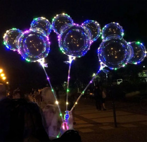 Balon 18" Przeźroczysty Do Kompozycji Myszka Miki Bez Lampek