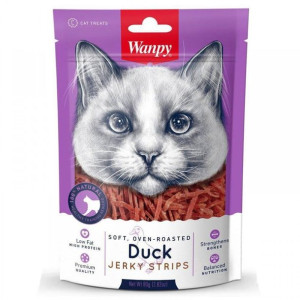 Wanpy Duck Jerky Strips Kawałki Kaczki Przekąska Dla Kota 80 g