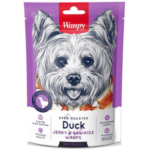 Wanpy Duck Jerky & Rawhide Wraps Kostki z Kaczką Przekąska Dla Psa 100 g