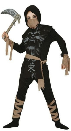 Strój Duch Ninja Czarny Halloween - 116