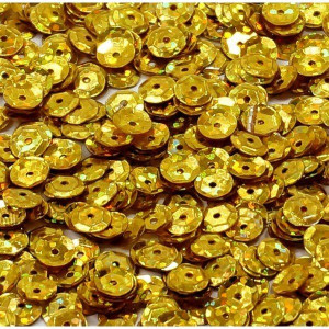 Cekiny łamane holograficzne złote 6mm 15g CL2