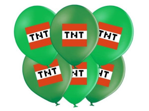 Balony urodzinowe Piksele TNT 37cm 6 sztuk BAL-PIK1/ BAL-PIK1B-6