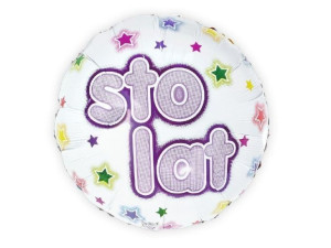 Balon foliowy Sto Lat okrągły 36 cm FG-OSLG