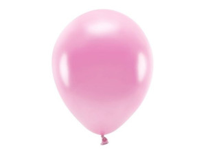 Balony Eco 26cm metalizowane różowe 100 sztuk ECO26M-081-100x