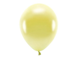 Balony Eco 26cm metalizowane jasnożółte 100 sztuk ECO26M-084J-100x