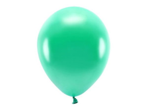Balony Eco 30cm metalizowane zielone 100 sztuk ECO30M-012-100x