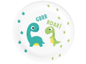 Talerzyki papierowe Wesołe Dinozaury 18cm 6 sztuk TP18-DIN1