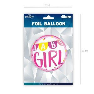 Balon foliowy Baby Girl różowy 45cm 460232