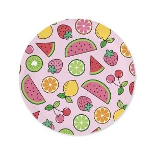 Talerzyki papierowe owoce Summer party 23cm 6 sztuk 511006